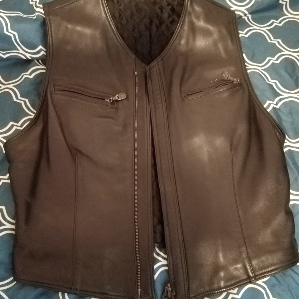 Limited Edition Versace Fully Linned Leather Vest